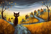 jrolinc_an_oil_painting_of_a_cat_near_a_country_village1_edit