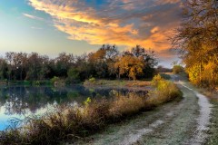 Fall Sunrise over the Picnic Pond