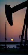 Sunrise behind the Pumpjack