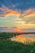 Sunrise with clouds in Hagerman National Refuge